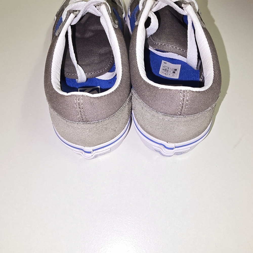 Old Skool Vans Grey/ Blue Kids Size 1.5 - Picture 6 of 10